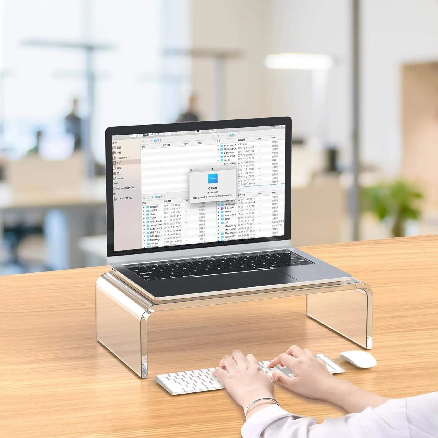 Clear Acrylic Computer Monitor Table Stand Acrylic Laptop Riser Stand TV Jewelry Display Rack Premium Display Racks 1