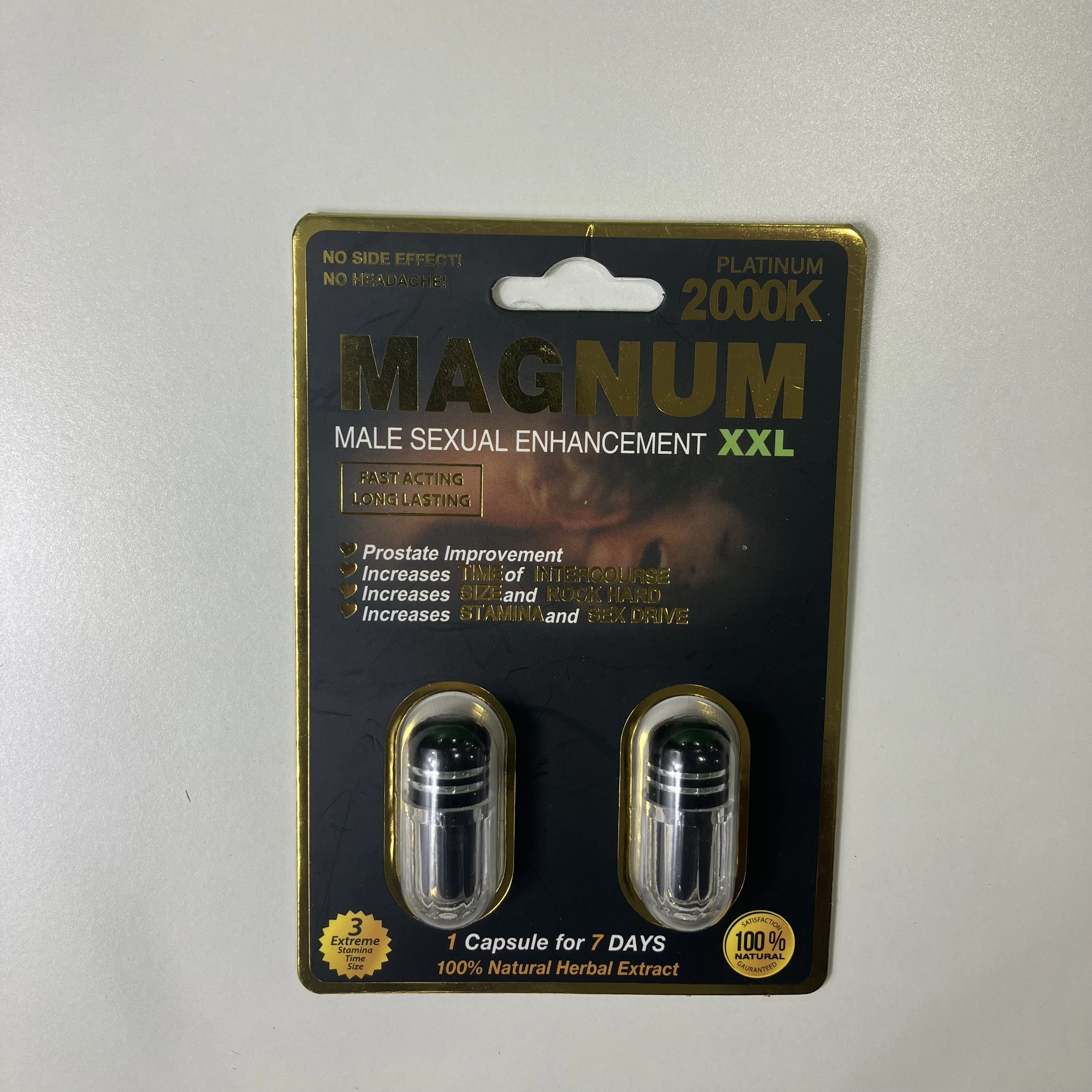 Magnum 2000k Sex Pill With Cards Blister Packaging Offers ODM/OEM Service 1