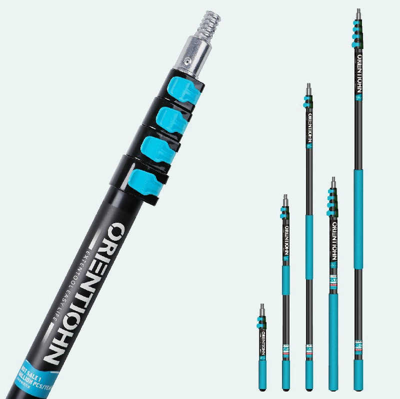 ORIENTJOHN Aluminum extendable stick with long handle Telescopic pole tube lock 1