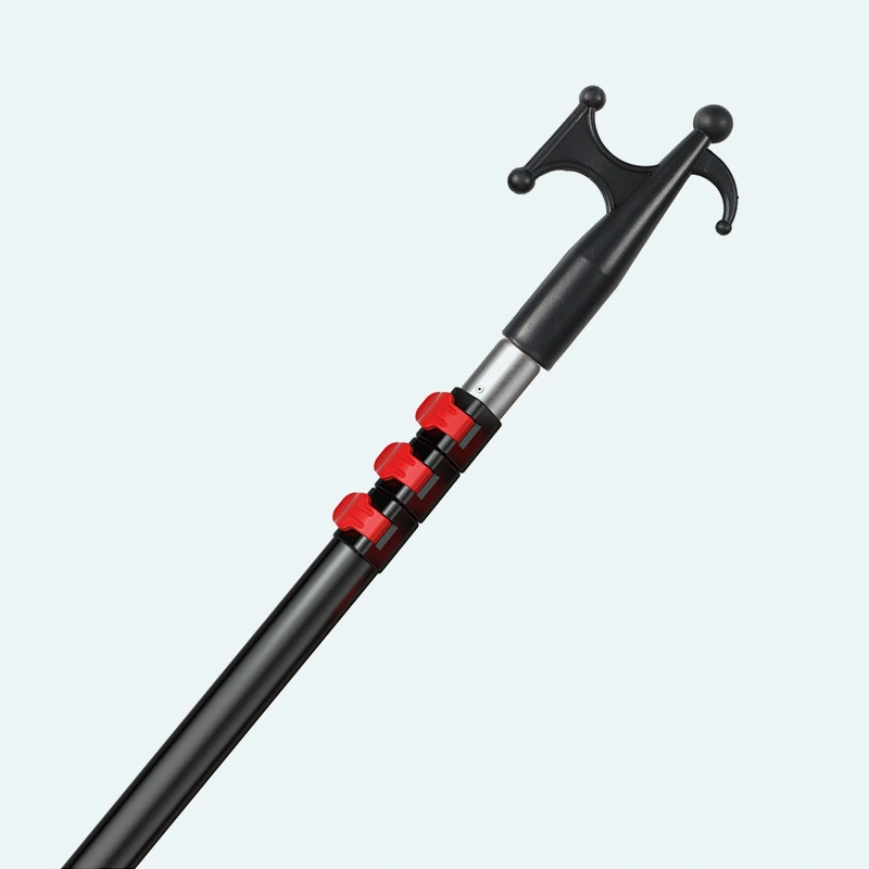 ORIENTJOHN TH-MARINE Telescoping Boat Hook - Adjustable 1-12m Rescue Hook with American Thread | Durable Marine Tool for Mooring, Rope Retrieval & Small Boat Assistance 1