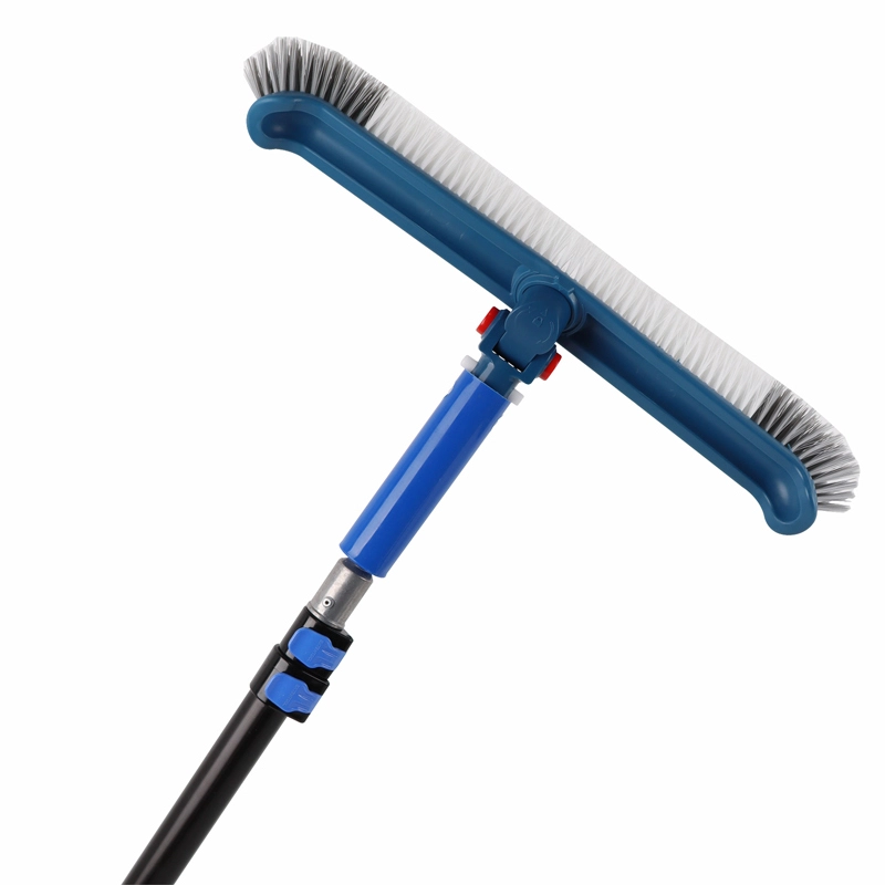 Brush for Cleaning Pool Walls, Premium Pool Brushes with Nylon Bristles and EZ Clip, Highly Efficient Pool Scrubbing Brush with Curved Ends 1