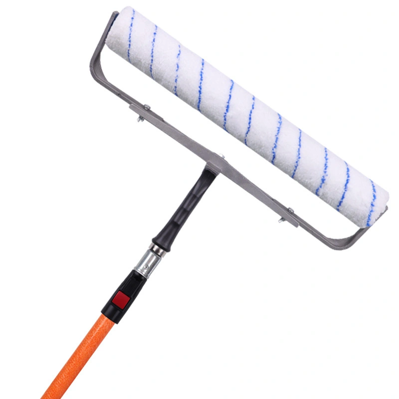 18-inch adjustable large roller brush, retractable fiberglass + aluminum alloy extension pole, latex paint wall brush tool, suitable for large-area and fast painting of walls, ceilings and floors 1