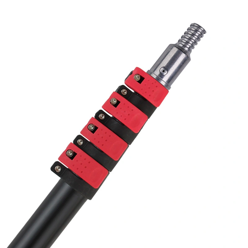 2.4-9m adjustable length aluminum alloy telescopic pole, multi-purpose and portable, made of sturdy aluminum alloy, with a flip-lock design; suitable for fruit picking and tree pruning (pole only) 1