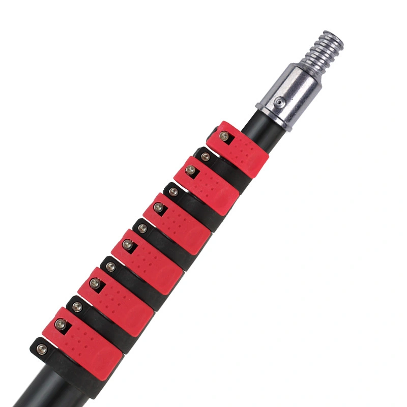 Perche télescopique en alliage d&#39;aluminium multi-tailles, perche télescopique portable et polyvalente, matériau robuste en alliage d&#39;aluminium, système de verrouillage à clapet, idéale pour le nettoyage de la maison, le lavage de voiture et le nettoyage de piscine. 1