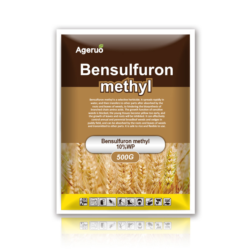 Bensulfuron-méthyl 10% WP | Contrôle de précision des mauvaises herbes à feuilles larges et carex dans les champs de riz | Païens 1