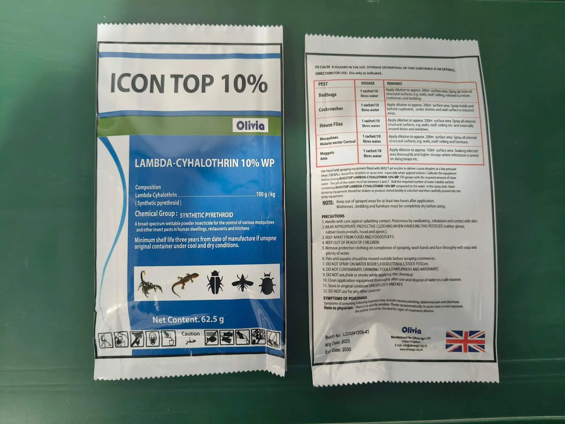 Lambda-Cyhalothrin 10% WP Insecticide 1