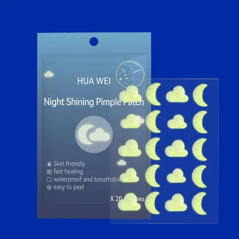 20 dots Fluorescent acne healing dots -Hydrocolloid pimple patch manufacturer 1