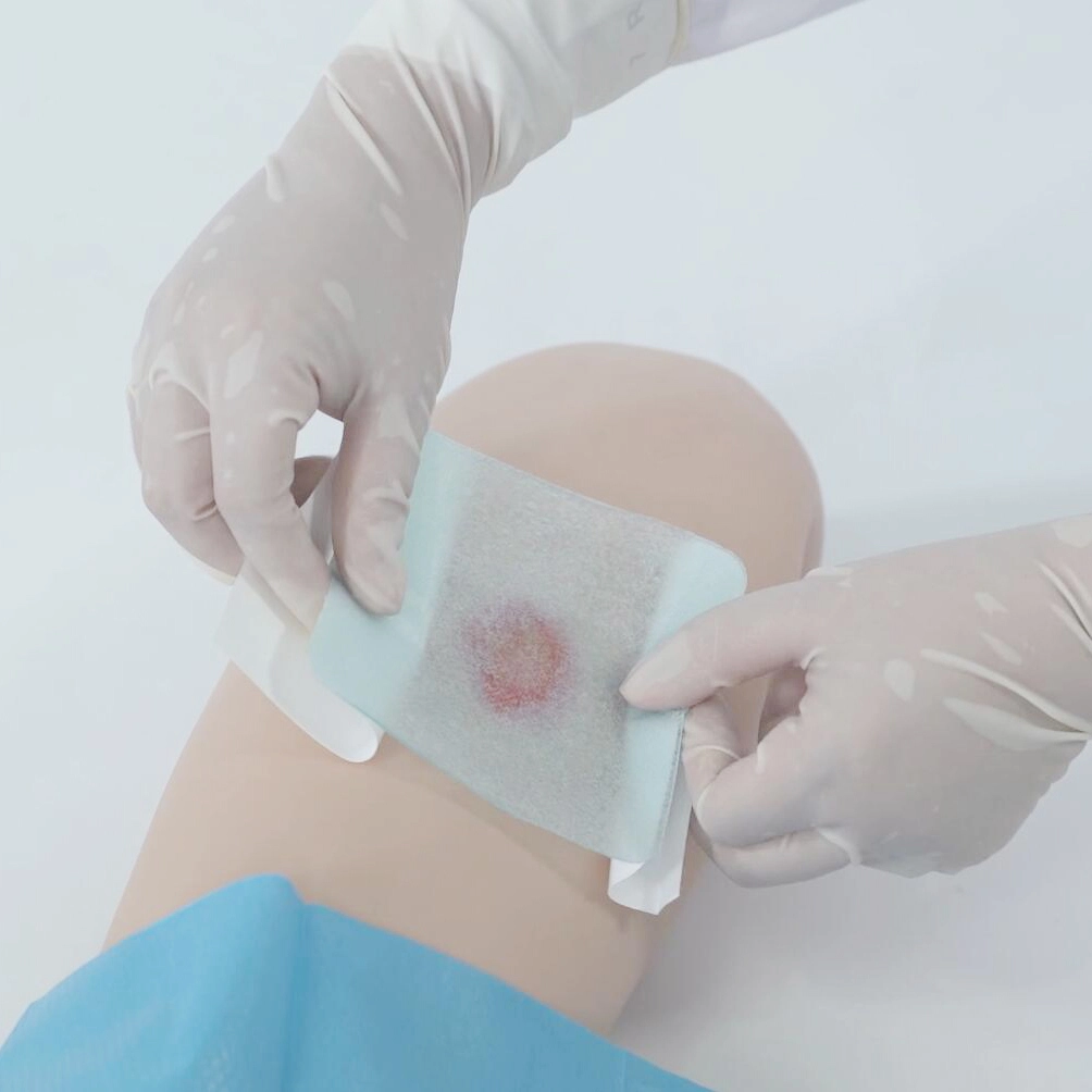 China Wound Care Adhesive Hydrogel Dressing for Burns 10*10cm Ultra Thin Hydrogel Blue Dressing Customized-Huawei 1