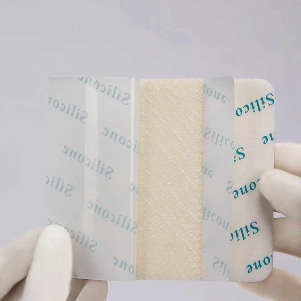 Wound Care Manufacturer Non Bordered Silicone Foam  Dressing 4x4 1