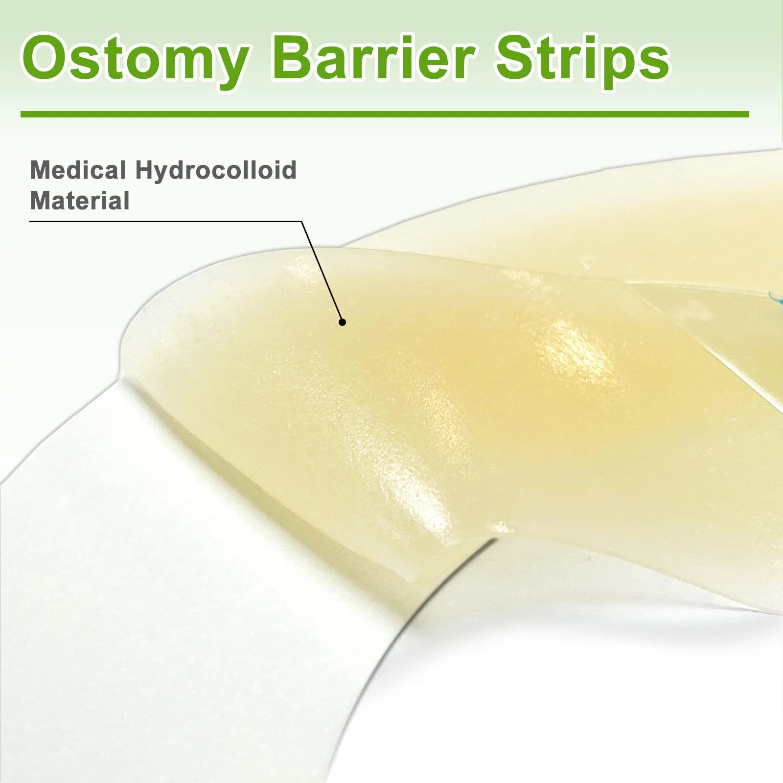 Ostomy Barrier Strips - Medical Grade Hydrocolloid Waterproof Leak - Skin Adhesive Ostomy Barrier Tape for Colostomy Stoma Bags 1