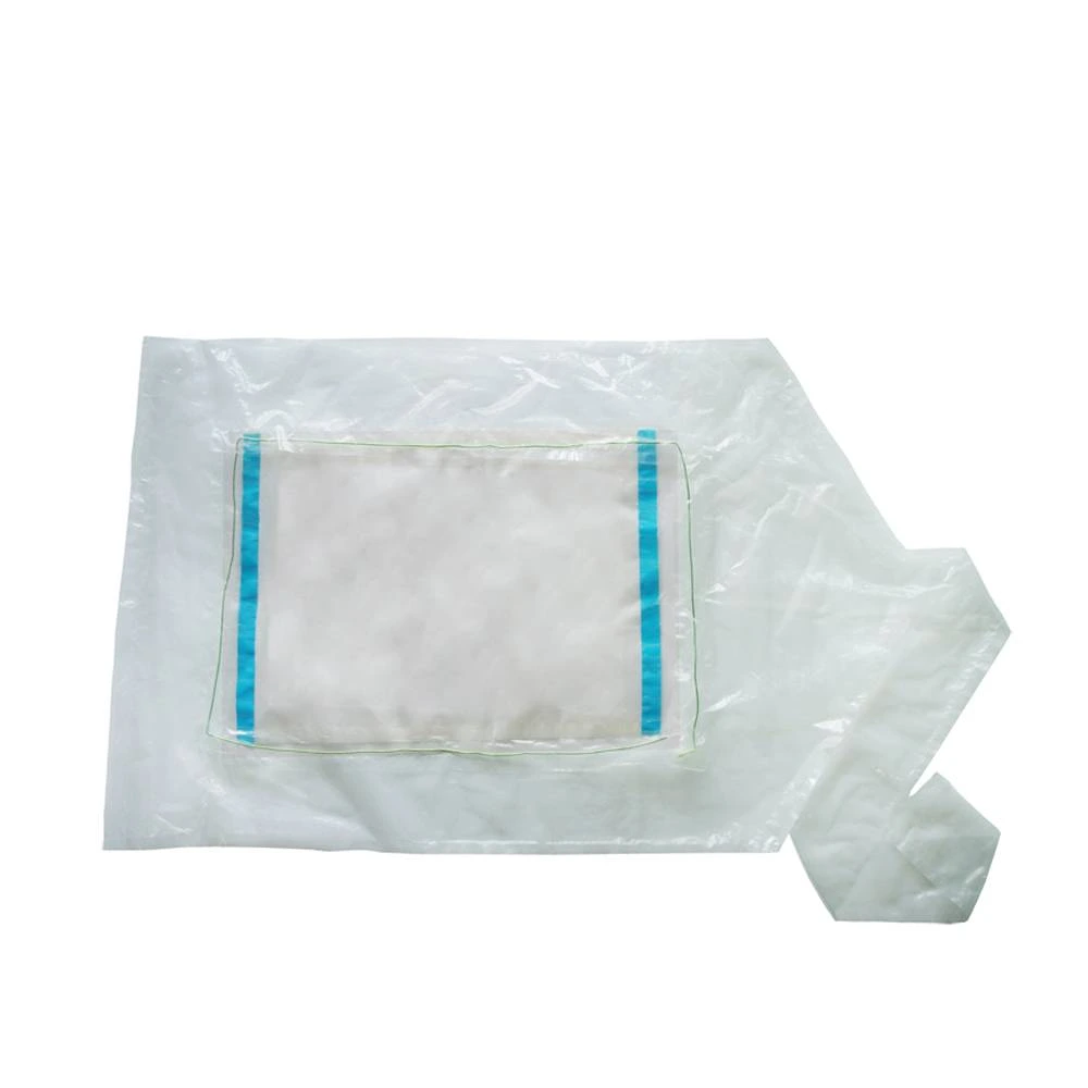 PU Adhesive Incise Dressing Drape With Four Side Connection Wastage Collection Bag 1