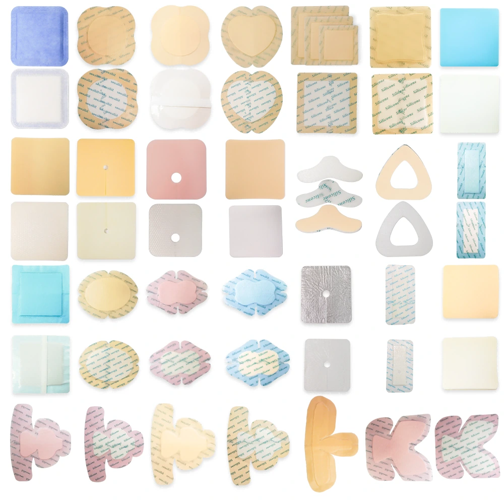 Silicone Foam Wound Dressing with Adhesive Border CE Certified Absorbent Waterproof for Diabetic Ulcers 1