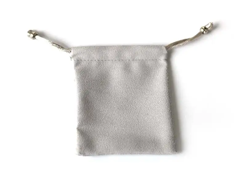 Custom suede drawstring pouch pouches for business for necklace 2