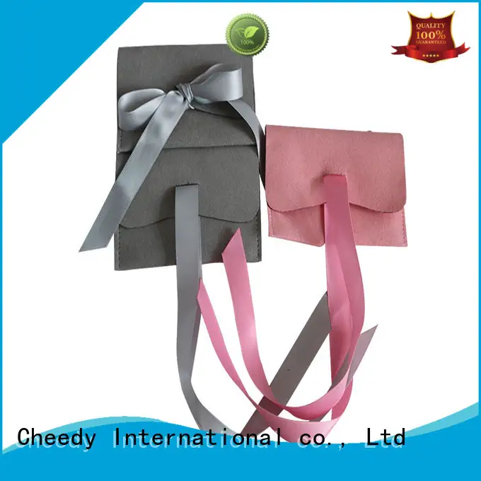 Cheedy pouch suede leather bag for business for ring 1