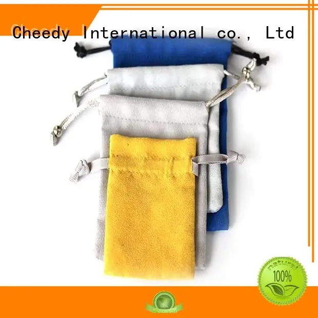 Cheedy faux velour drawstring pouch factory for ring 1