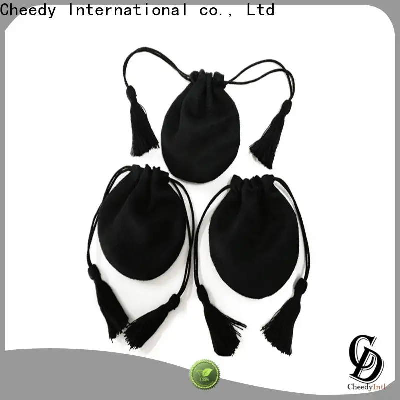 Cheedy packaging white velvet pouch factory for necklace 1