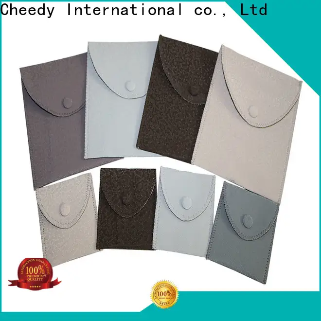 Cheedy pu personalized leather pouch suppliers for necklace 1