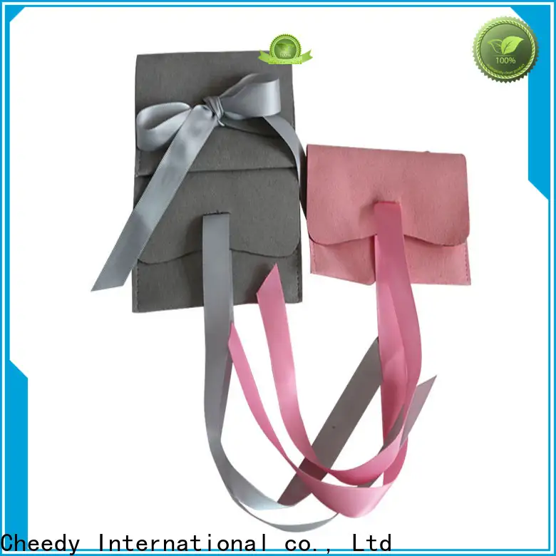 Cheedy Custom black suede pouch suppliers for jewelry 1