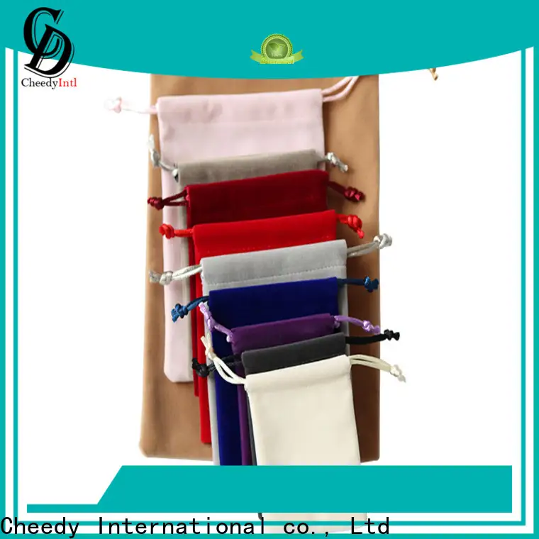 Cheedy packaging custom velvet jewelry bags company for ring 1