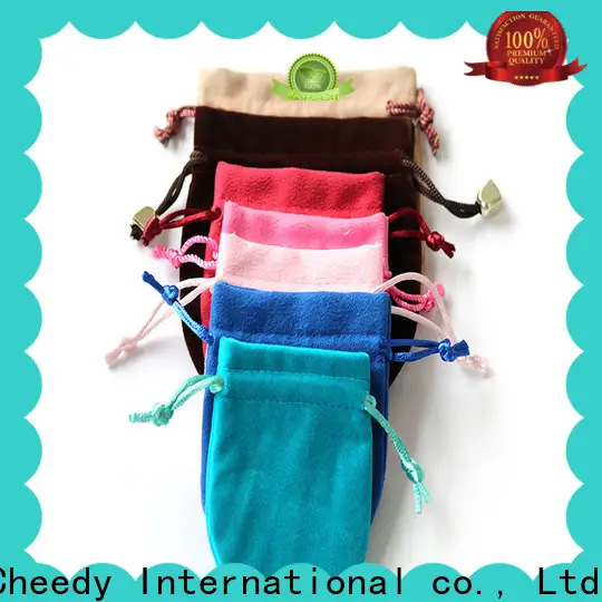Cheedy jewellery velvet bags with logo supply for necklace 1