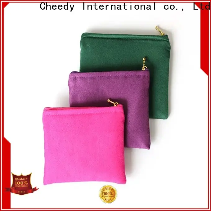 Wholesale orange suede handbag pouch supply for ring 1
