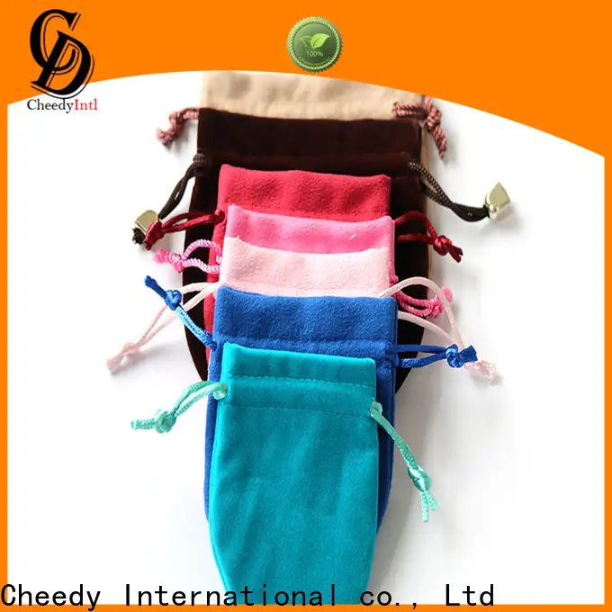 Cheedy Latest black velvet jewelry bags manufacturers for necklace 1