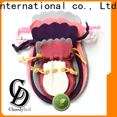 Cheedy Custom cheap velvet pouches supply for necklace 1