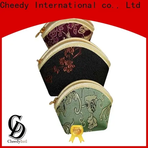 Cheedy High-quality satin zippered jewelry pouches company for watch 1