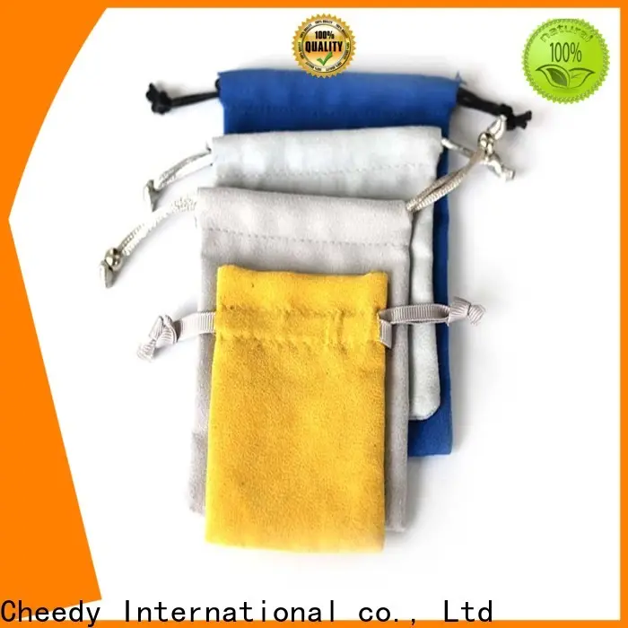 Cheedy bags printed velvet pouches for business for necklace 1