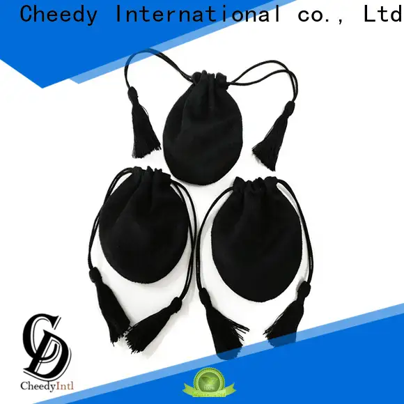 Cheedy Latest black suede pouch for business for jewelry 1
