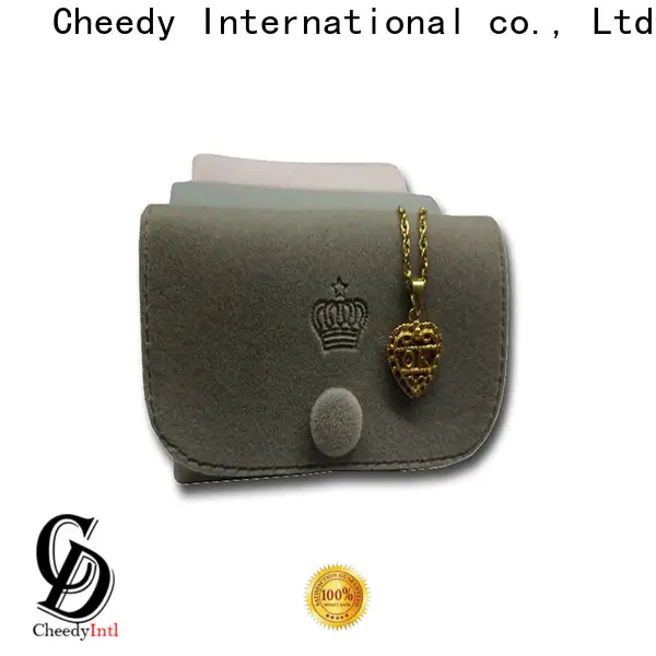 Cheedy jewelry velvet pouch bag factory for ring 1