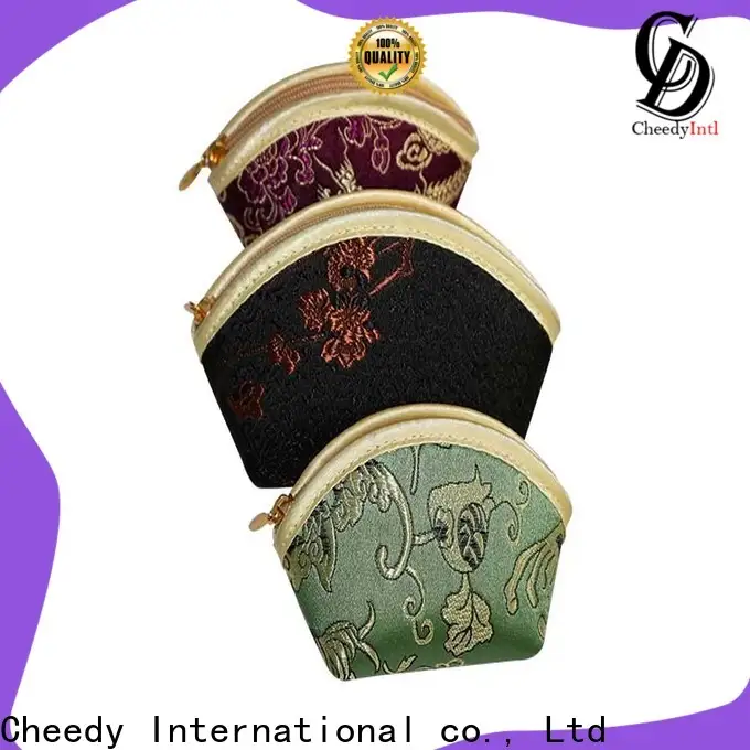 Custom jewelry pouch with pockets brocade factory for necklace 1