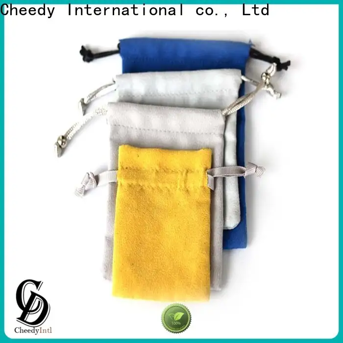 Cheedy suede suede drawstring pouch manufacturers for necklace 1