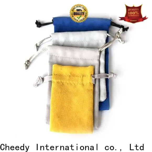 Wholesale faux suede jewelry pouches pouch manufacturers for ring 1