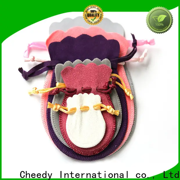 Cheedy Wholesale black velvet pouch company for ring 1