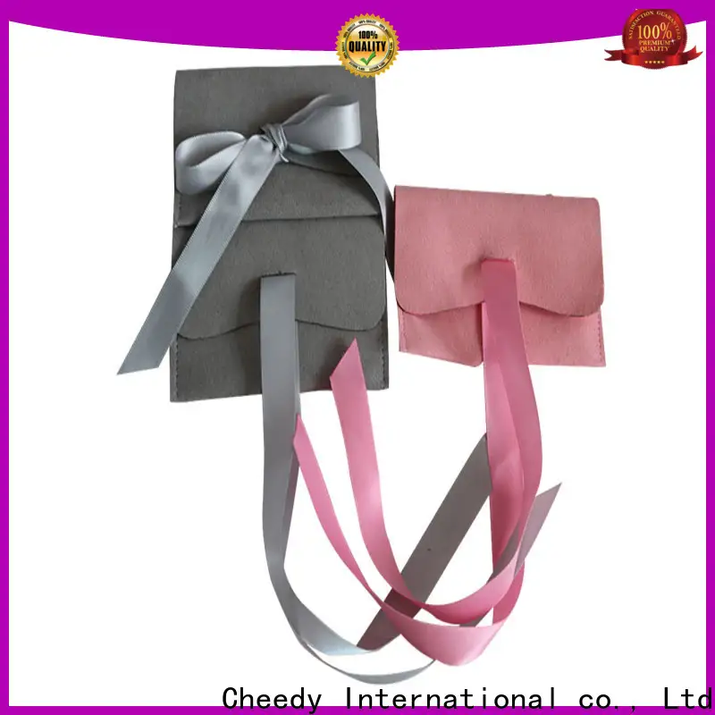 High-quality custom printed jewelry pouches suede for business for ring 1