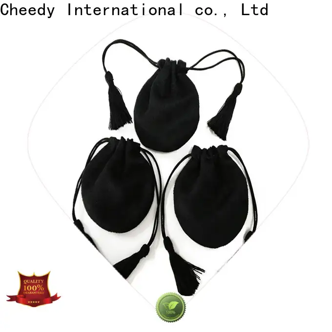 Custom suede gift bags jewellery for business for necklace 1