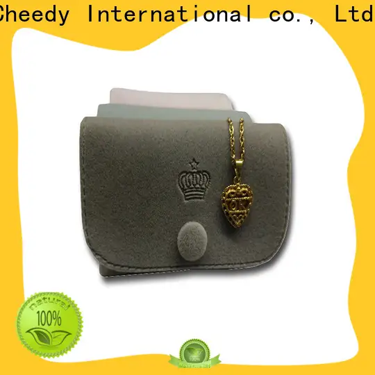 Cheedy jewellery white velvet bag manufacturers for necklace 1