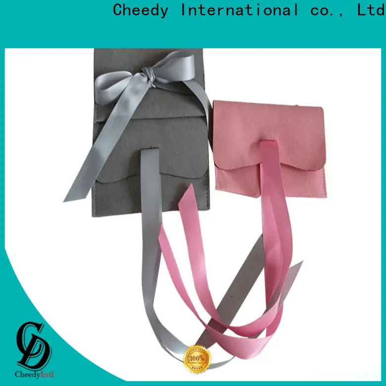 Cheedy Latest faux suede jewelry pouches company for ring 1