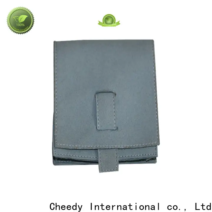 Cheedy Wholesale blue suede bag manufacturers for jewelry 1