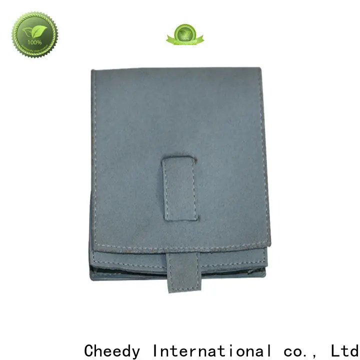 Cheedy Wholesale blue suede bag manufacturers for jewelry 1