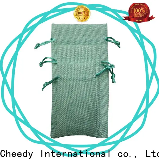Cheedy jewelry cotton linen drawstring bag suppliers for watch 1