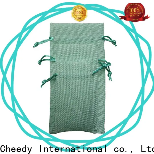 Cheedy jewelry cotton linen drawstring bag suppliers for watch 1