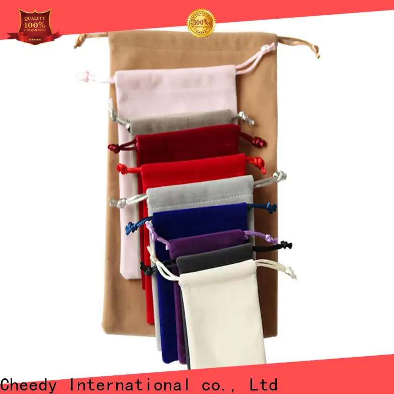Cheedy Custom white velvet bag factory for ring 1