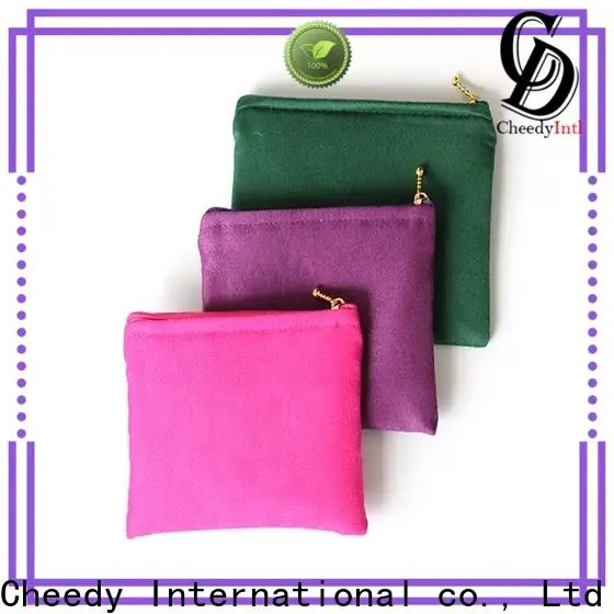 Cheedy customised suede drawstring pouch factory for necklace 1