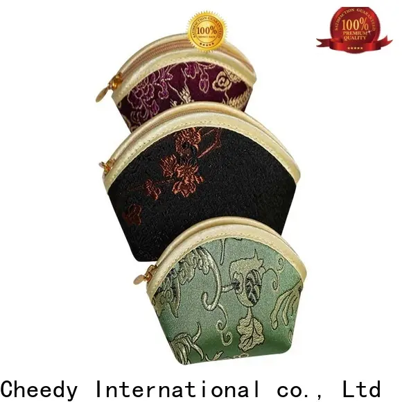 High-quality silver jewelry pouch brocade supply for ring 1