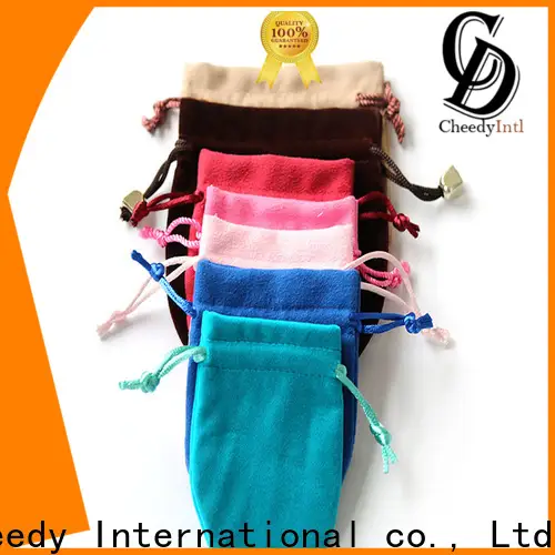 Cheedy Latest printed velvet bags factory for ring 1