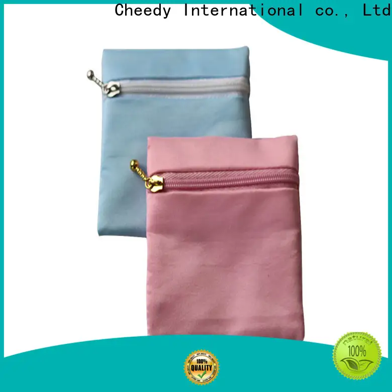 Cheedy packaging black velvet drawstring bag supply for ring 1