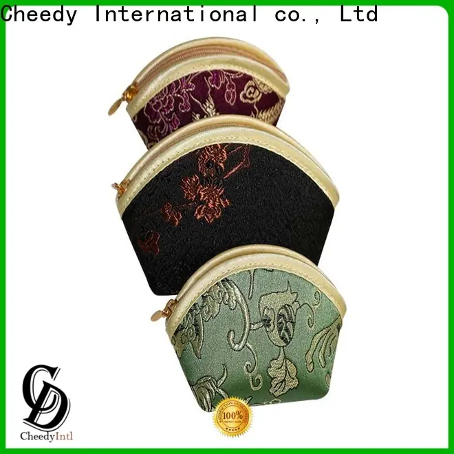 New small zippered jewelry pouch brocade manufacturers for watch 1