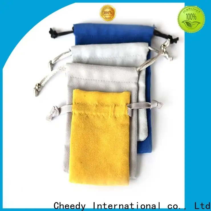 Cheedy faux velvet drawstring pouch wholesale company for watch 1